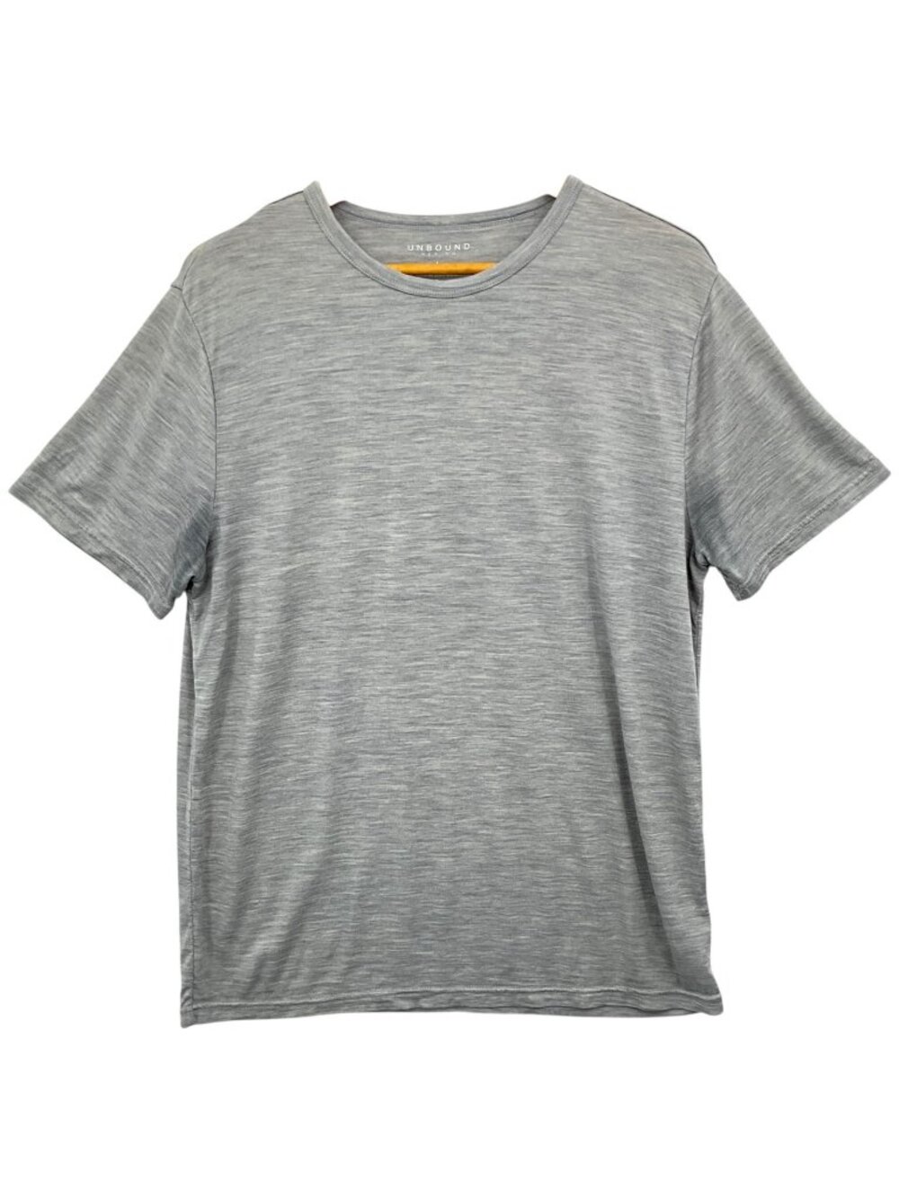 Unbound Merino Crew Tee Shirt Mens Large Gray 100% Wool Short Sleeve Base Layer